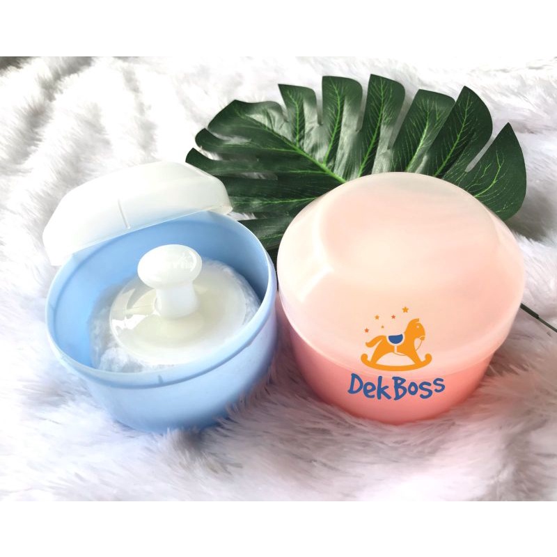 (pilih warna) Tempat bedak dan puff bedak bayi tabur anti pecah mini travel single murah lucu dan anti tumpah