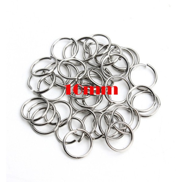 200pcs Cincin Jump Rings Single Loops Open Ukuran 3-12mm Untuk Membuat Perhiasan