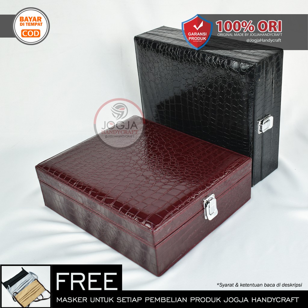 ORIGINAL Premium Jewelry Box Lengkap / Kotak Tempat Perhiasan &amp; Jam Tangan