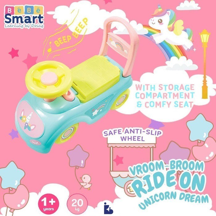 Bebe Smart Vroom Broom Ride on | Mainan | Mobil - Mobilan