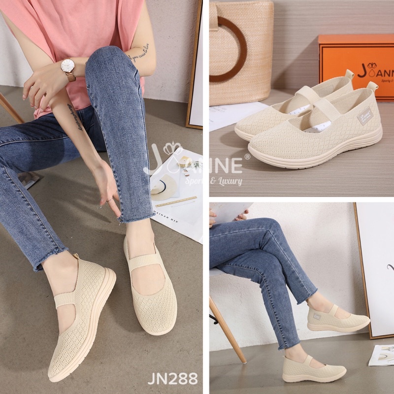 RESTOCK!! [ORIGINAL] JOANNE FlyKnit Flat Shoes Sepatu Wanita #JN288