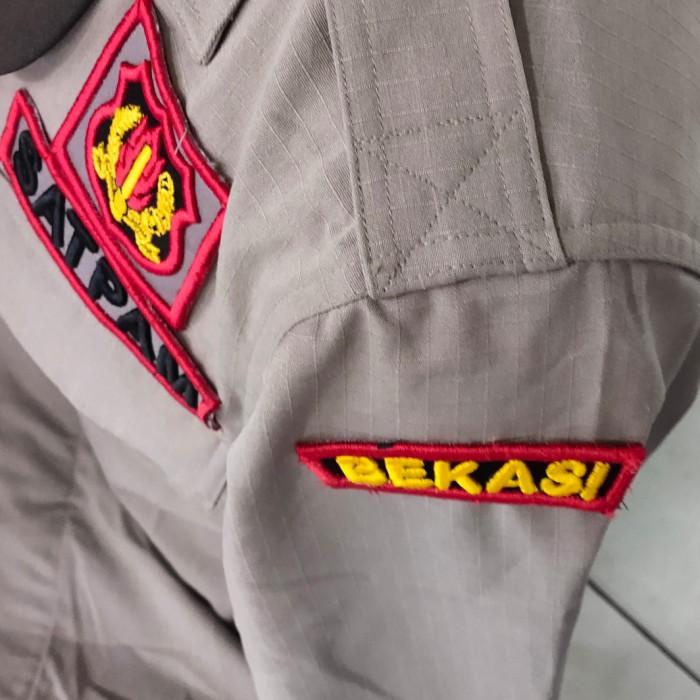 Seragam | Setelan Baju Pdl T Polri Pembagian/Satpam Bordir Timbul Berkualitas Terbaik Dan Best selle