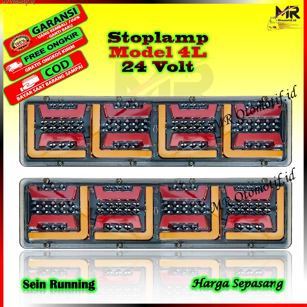 Lampu Variasi Stop Lamp Stoplamp Rem Led Belakang Mobil Truk Truck Model 4L Engkel Canter Fuso Trail