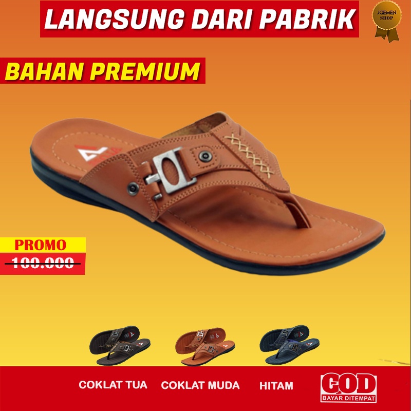 sandal sendal sandsl pria bermerek original jepit laki laki jalan harian awet kuat peria distro cowo