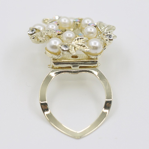 Klip Buckle Syal Sutra Hias Mutiara Berlian Imitasi