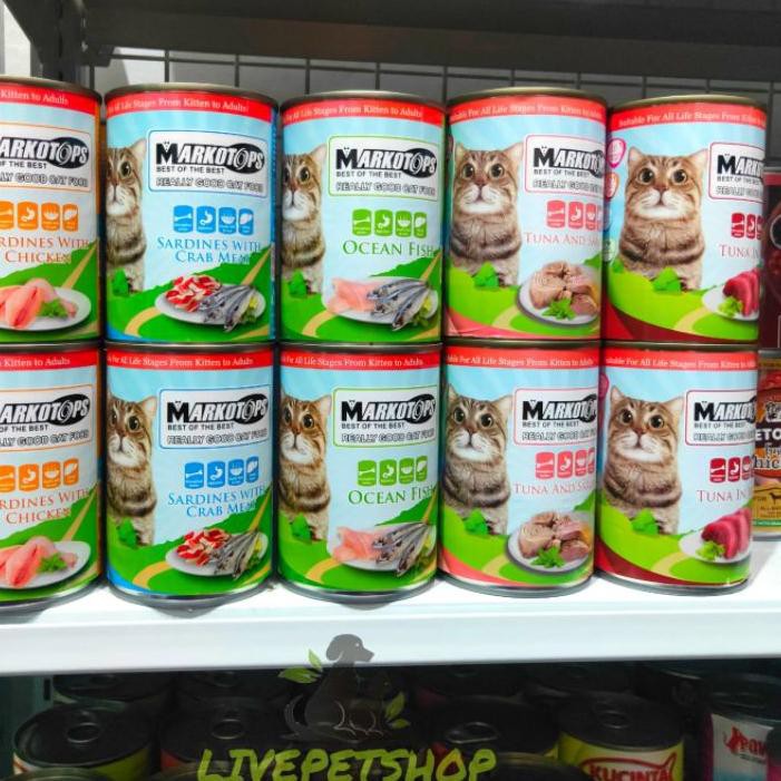 Promo Markotops Kaleng 400gr/Wetfood Markotops Kaleng
