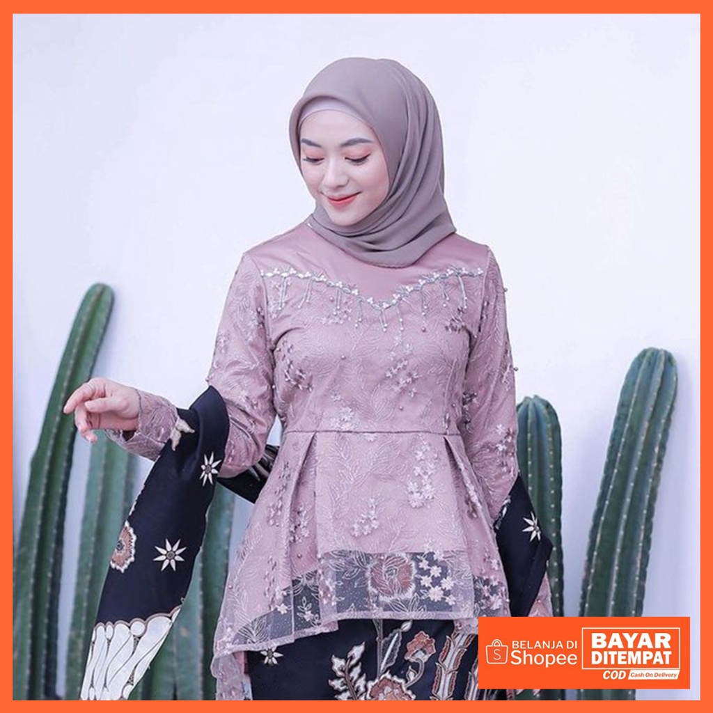 Kebaya Brukat Kebaya Kurung Brukat Kebaya Tunik Brukat Kebaya Modern Kebaya Wisuda Termurah Atasan Kebaya Murah-Viani Rose