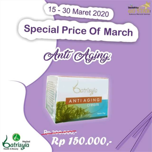 

Anti aging cream batrisyia herbal