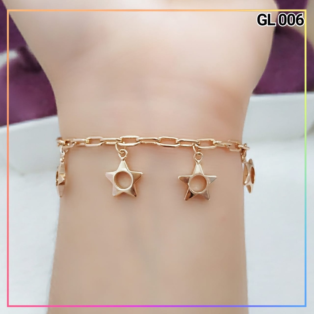 Gelang xuping gelang dewasa simple rantai lapis emas gold GL 006