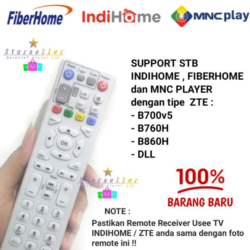 Remot/Remote Receiver STB BISA UNTUK INDIHOME/TELKOM SPEEDY ZTE B700V5,B760H,B860H Jun Da RM-001