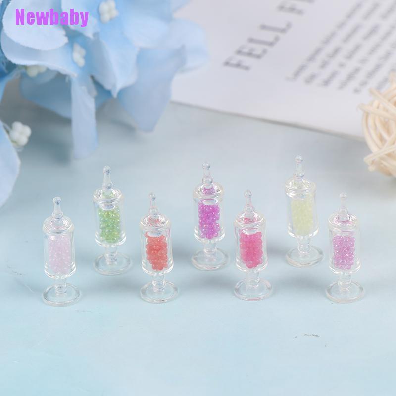 (Newbaby) Mainan Miniatur Toples Permen Bahan Resin Skala 1: 12 Untuk Dekorasi Rumah Boneka