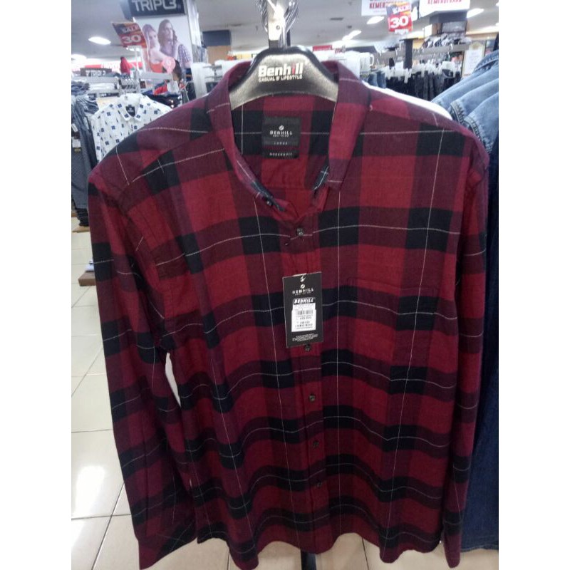 Benhill Kemeja Flanel Lengan Panjang