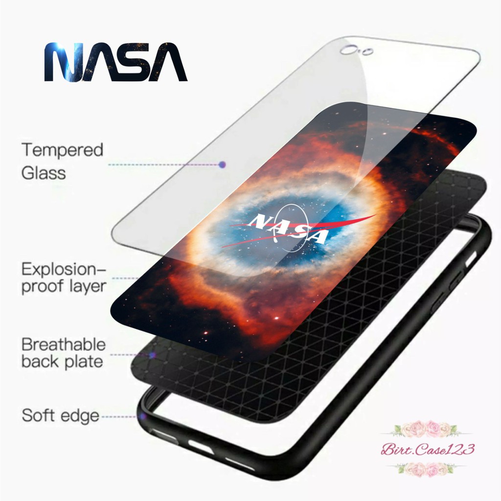 Softcase back case glass Kaca NASA Oppo A1K A3S A5S A7 A12 A11K A5 a9 A11 A15 A31 BC2074