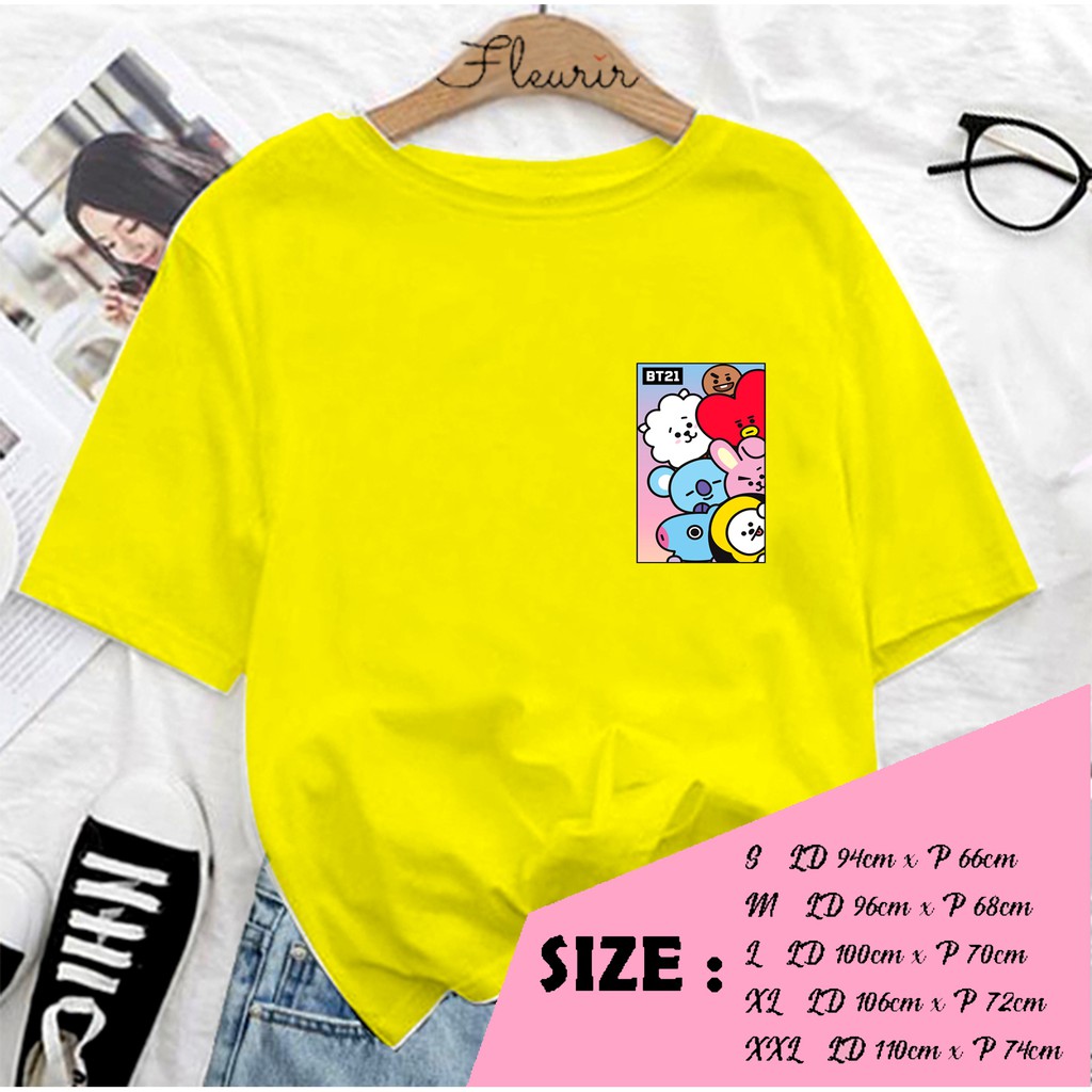 FLEURIR - KAOS ICON KPOP WANITA DEWASA LENGAN PENDEK TUMBLR TEE UNISEX