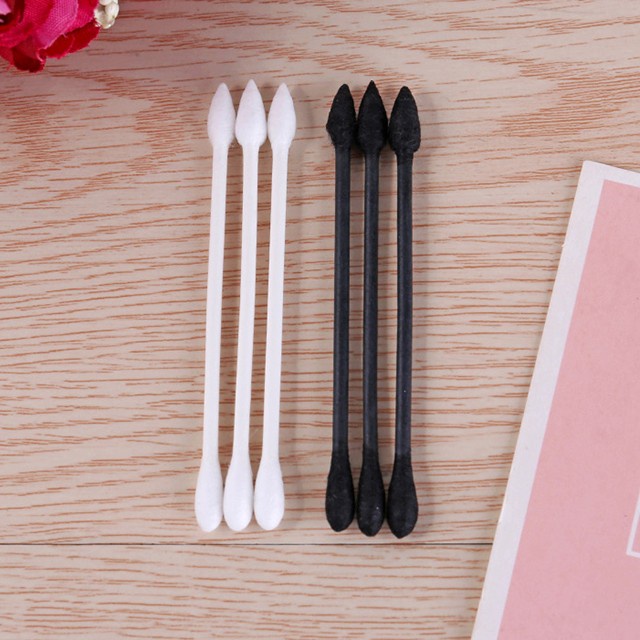 Cotton Bud Box Hitam Putih A655 Cotton Swab Black &amp; White Bersih Steril Cotton Swabs