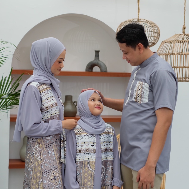 GAMIS COUPLE IBU DAN ANAK PEREMPUAN FAMILY SET KOKO MUSLIMAH ARYA DIYANA SET