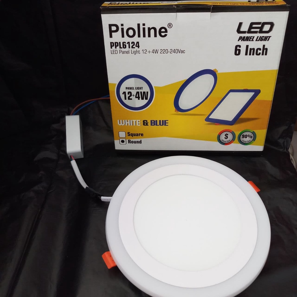 DOWNLIGHT LED PANEL PIOLINE 12+4 WATT (16 W) INBOW BULAT PUTIH BIRU