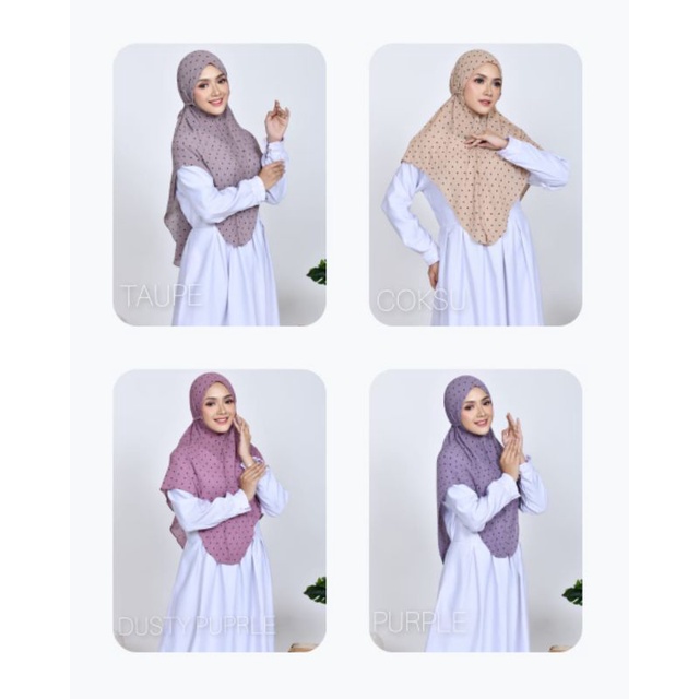 Jilbab Instan BERGO PLISKET TALI ( POLKADOT SERIES )