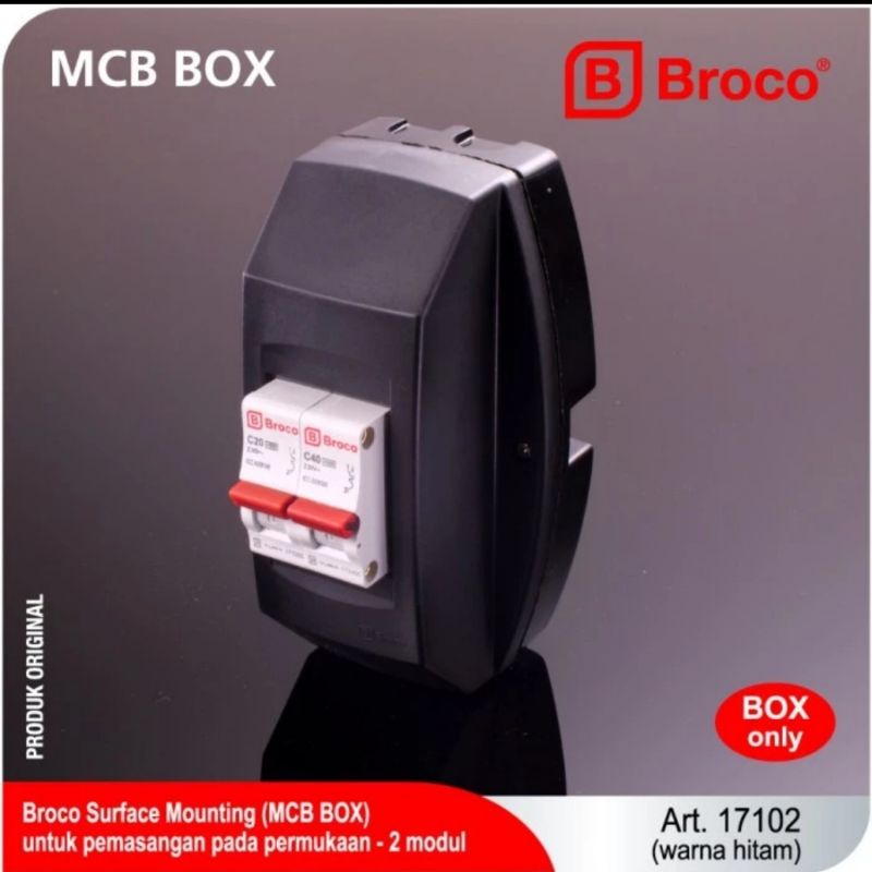 BOX MCB 2 GRUP BROCO OUTBOW BISA 1-2 MCB - BOX MCB 2 GRUP BROCO TEMPEL TEMBOK  17102