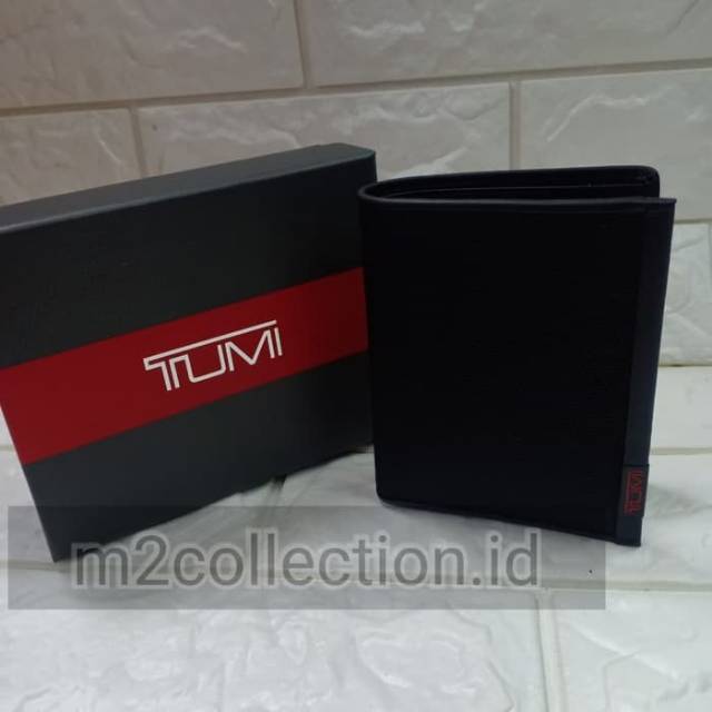 TUMI Wallet 019236D Black Grade ORI Model Berdiri