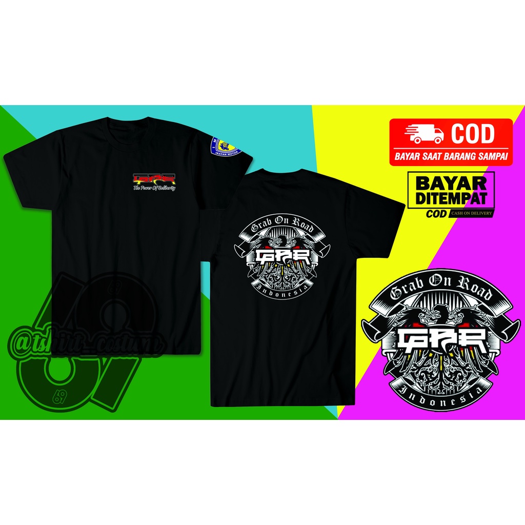 Kaos GBR Indonesia Kaos GBR Grab On Road Indonesia murah Bahan Halus dan Nyaman Dipakai.