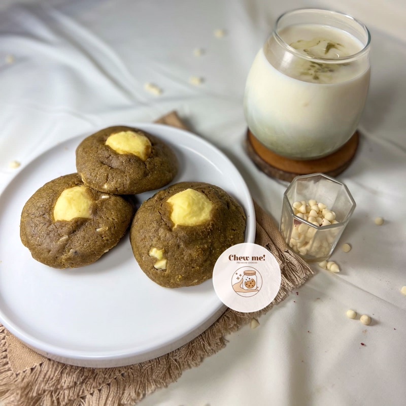 

Chewmeee cookies | Soft cookies baked - Matcha cream cheese cookies