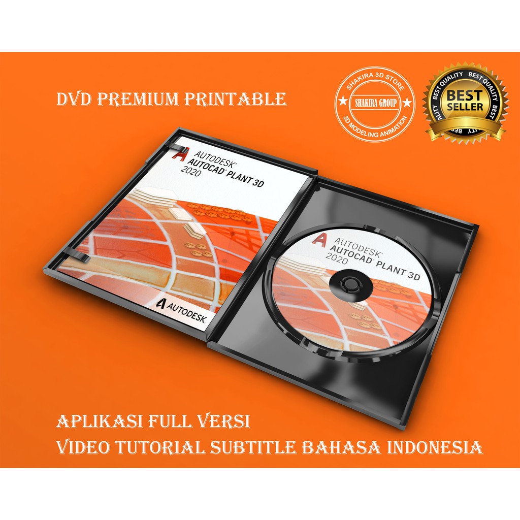 DVD AutoCAD Plant 3D 2020 plus Tutorial sampai Mahir SUBTITLE BAHASA  INDONESIA