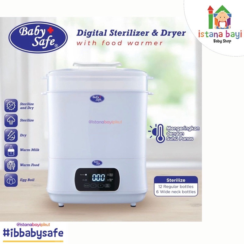 Baby Safe STE01 Digital Sterilizer  &amp; Dryer / Alat sterilisasi digital
