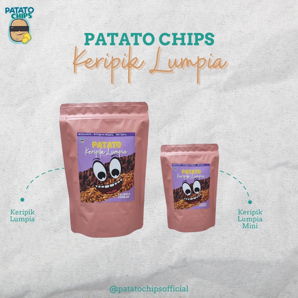 

Keripik Lumpia kering Luker Sumpia Coklat Sumpia Pedas Patato Snack 120gram 50gram