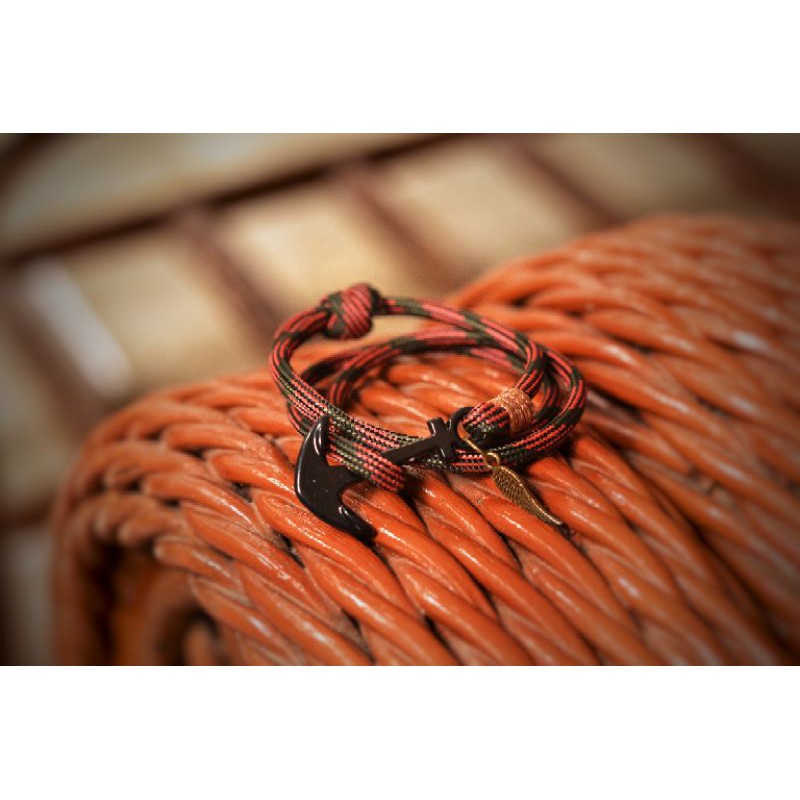 Gelang Pria Paracord Jangkar Red Camo