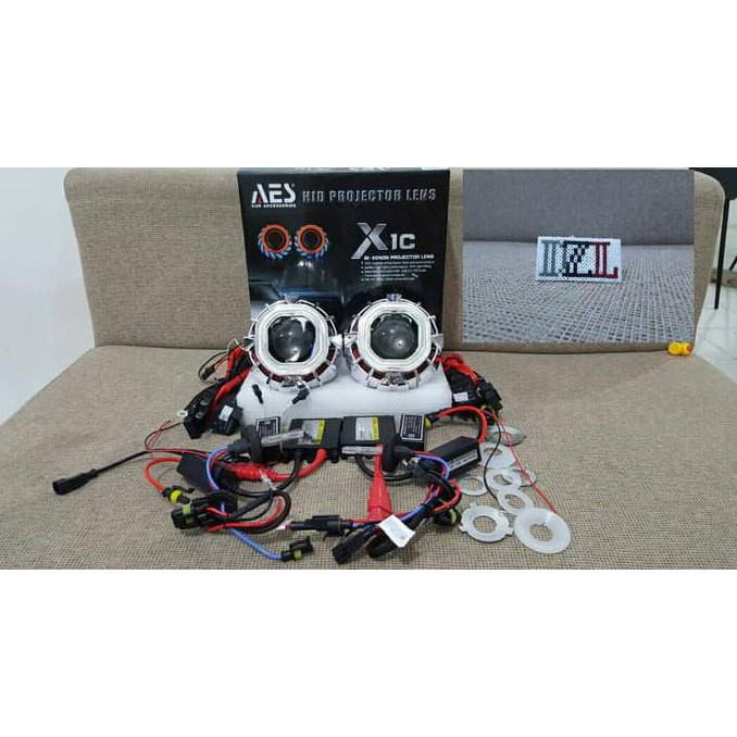 Lampu Utama Mobil Projectoe Hid Aes Sepasang Headlamp Proji Projie Hid .Ayesha01.Olshop
