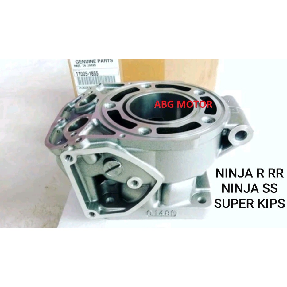 CYLINDER ENGINE - BLOCK BLOK SEHER KAWASAKI NINJA 150 R RR SS SUPER KIPS WARNA SILVER ORIGINAL MADE 