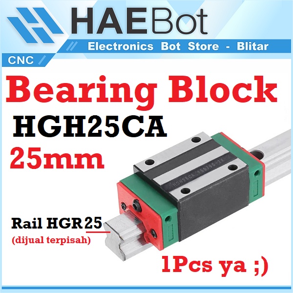 [HAEBOT] HGH25CA HGH 25 Bearing Block Linear Rail Guide 25mm HGR25 CNC Motion Otomasi