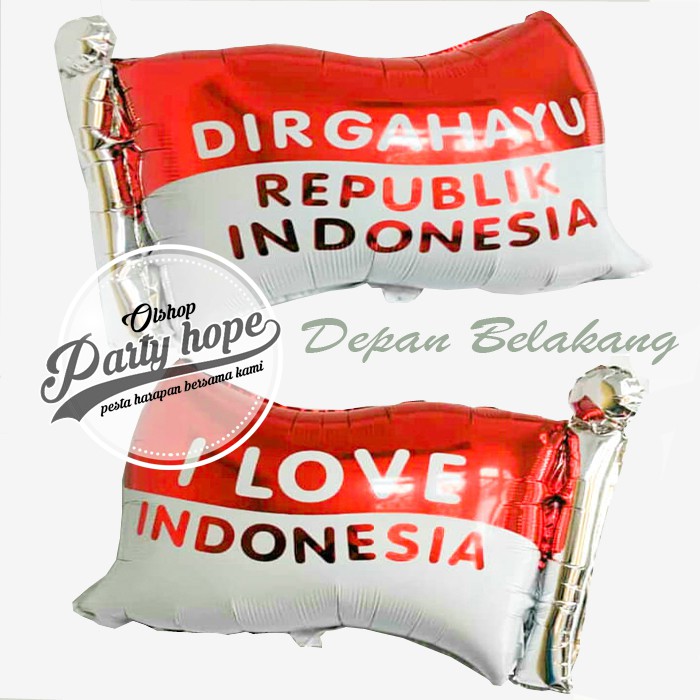 balon bendera merah putih Balon foil HUT RI balon balon bendera merah putih Balon foil HUT RI balon