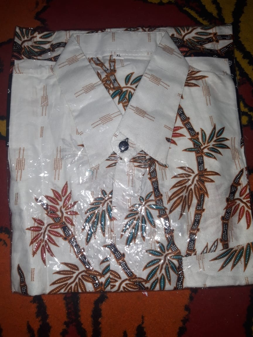 Bswart Batik Hrb026 Kenongo Hem Pendek Padi Pekalongan M L Xl Batik Pria Murah Modern Grosir