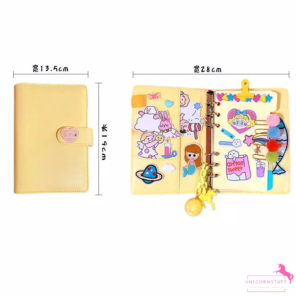 1 Set Notebook Kulit Unicorn Anak Diary Buku Catatan Journal Pink Binder Kado Hadiah Sekolah Kuliah Perempuan Cewek