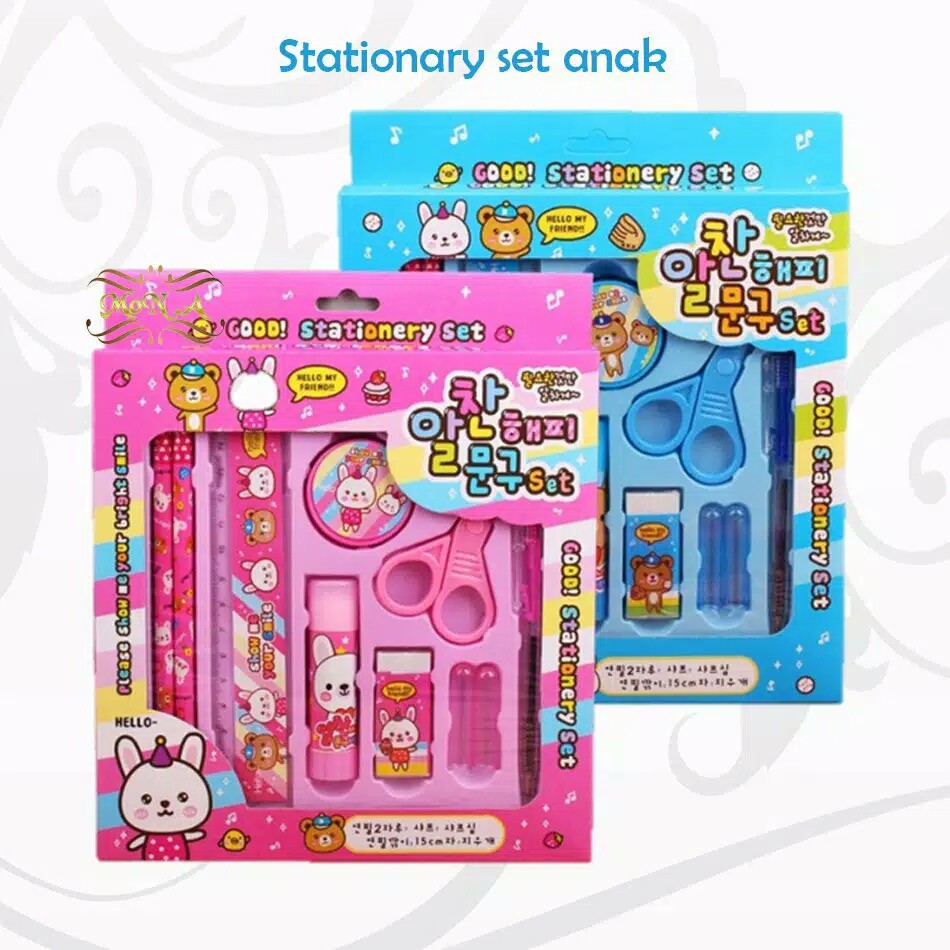 

SV - STATIONARY SET ALAT TULIS ANAK 10 IN 1 KOREA / SOUVENIR / KADO ULTAH UTK ANAK SEKOLAH