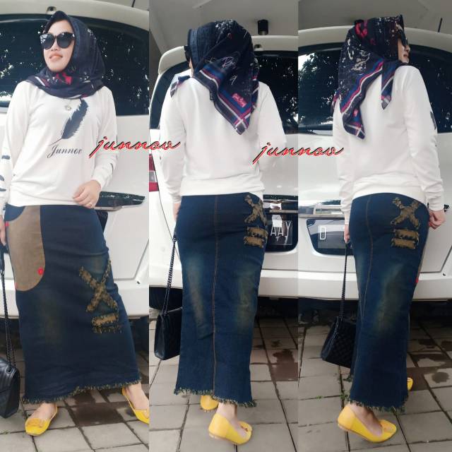 ROK JEANS ORI JUNNOV (CEK STOK)