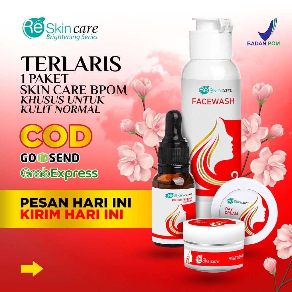 Terlaris Skincare skin care bpom 1 paket ori komplit wanita pria untuk wajah acne whitening scarlet 
