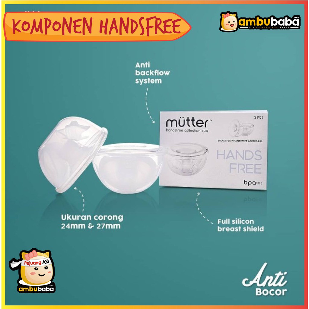 Mutter Handsfree Silikon Corong Pompa ASI 24mm dan 27mm