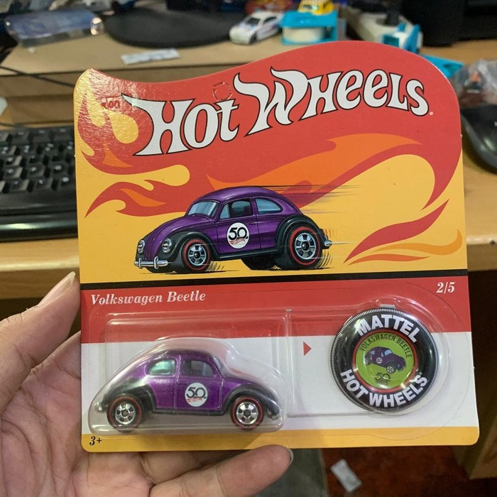 Hot Wheels Volkswagen Beetle with Mattel Pin