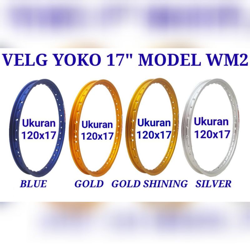 Velg Yoko Model WM2 Ukuran 120 X 17 Tebal