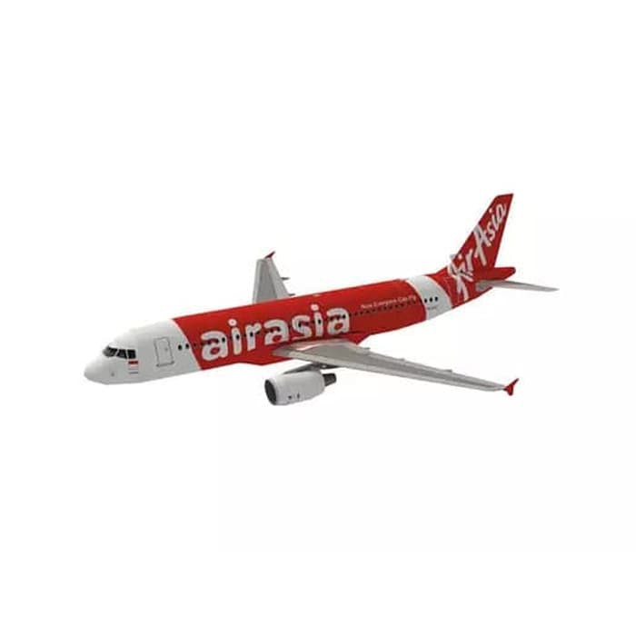 DIY Miniatur Papercraft Pesawat Air Asia Airbus A320-200