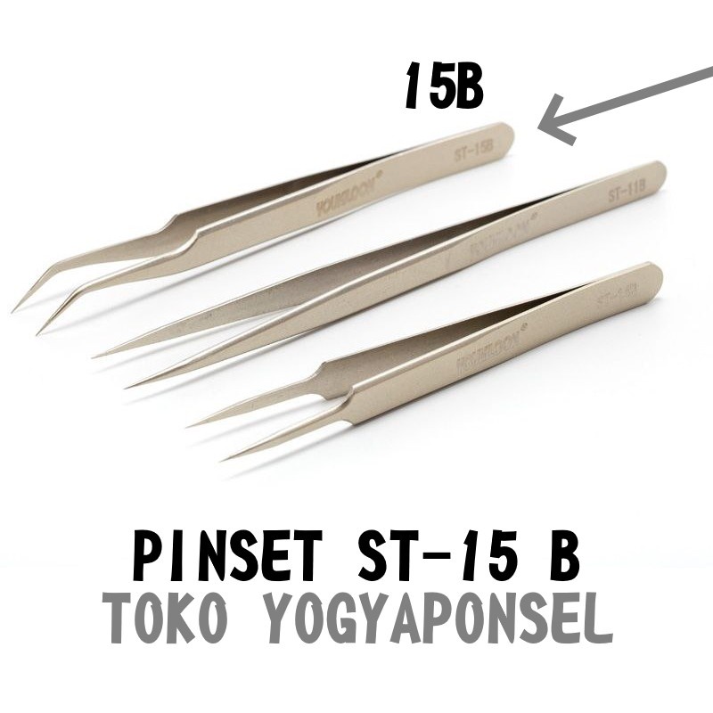 Tweezers pinset ST-15 B bengkok kualitas istimewa original