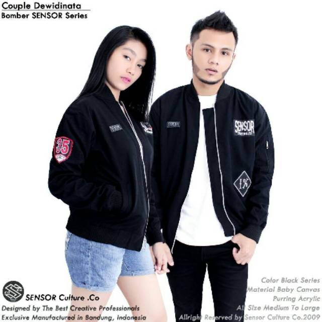 Jaket pria bomber jaket bomber pria kanvas hitam
