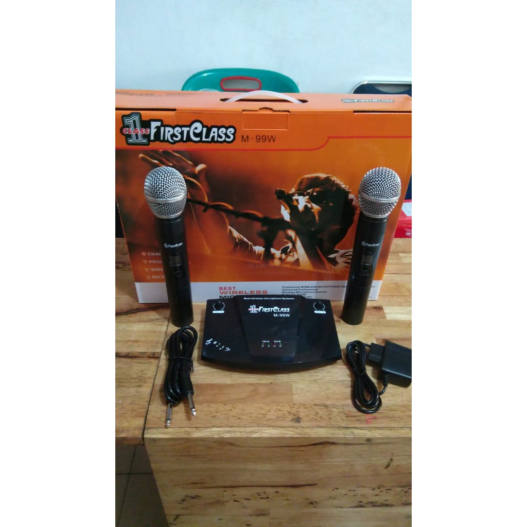 medan elektronik mic wireless mic tanpa kabel first class m 99 w
