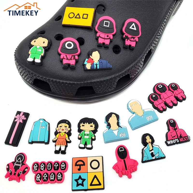 TK Squid Game Shoe Charms Accessories Fashion Tide Brand Shoe Decoration Charms