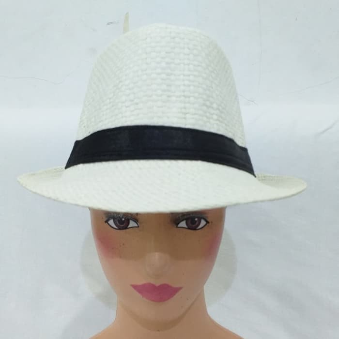 Topi Fedora Panama Anyam Warna /Topi Floppy Pantai Hat Summer Dewasa KEREN**