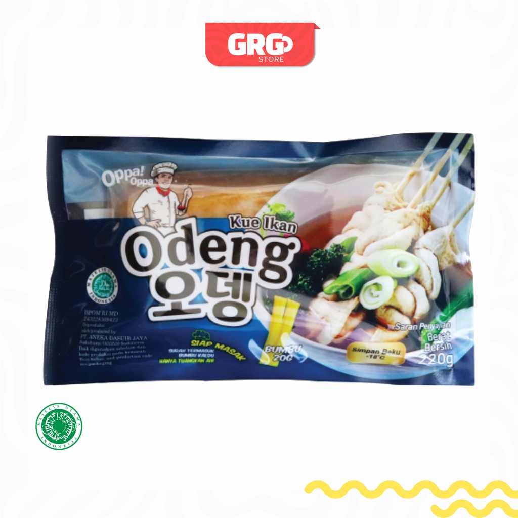 

Oppa Odeng 200gr Eomuk Korean Fish Cake 200g + Bumbu 20g Halal Oden Korea