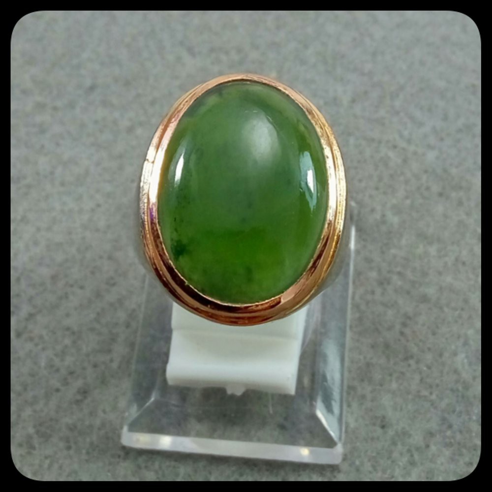 CINCIN BATU AKIK NEFRITE JADE SUPER GRADE A SUPER PLONG